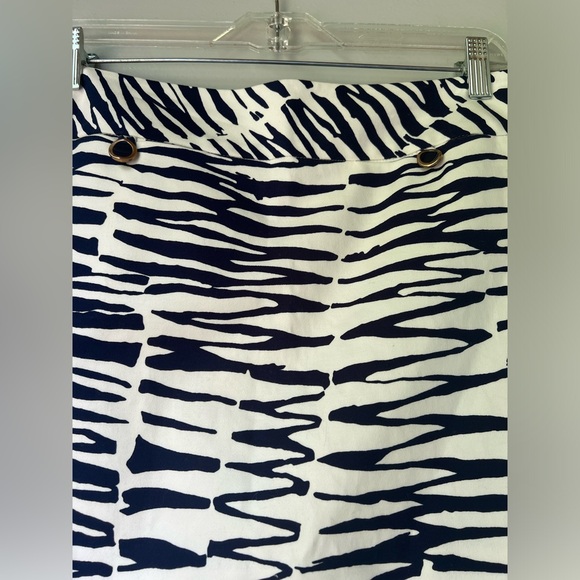 Trina Turk zebra Stripes Cotton Skirt Size 6 - Picture 5 of 9